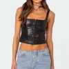 Simone Faux Leather Corset