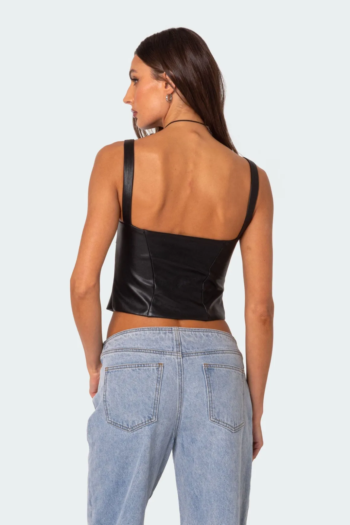 Simone Faux Leather Corset