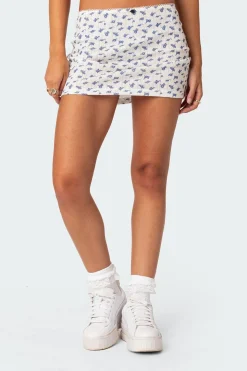 Sinclair Printed Pointelle Mini Skirt