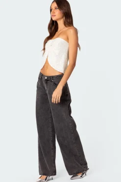 Siren Sequin Split Front Top