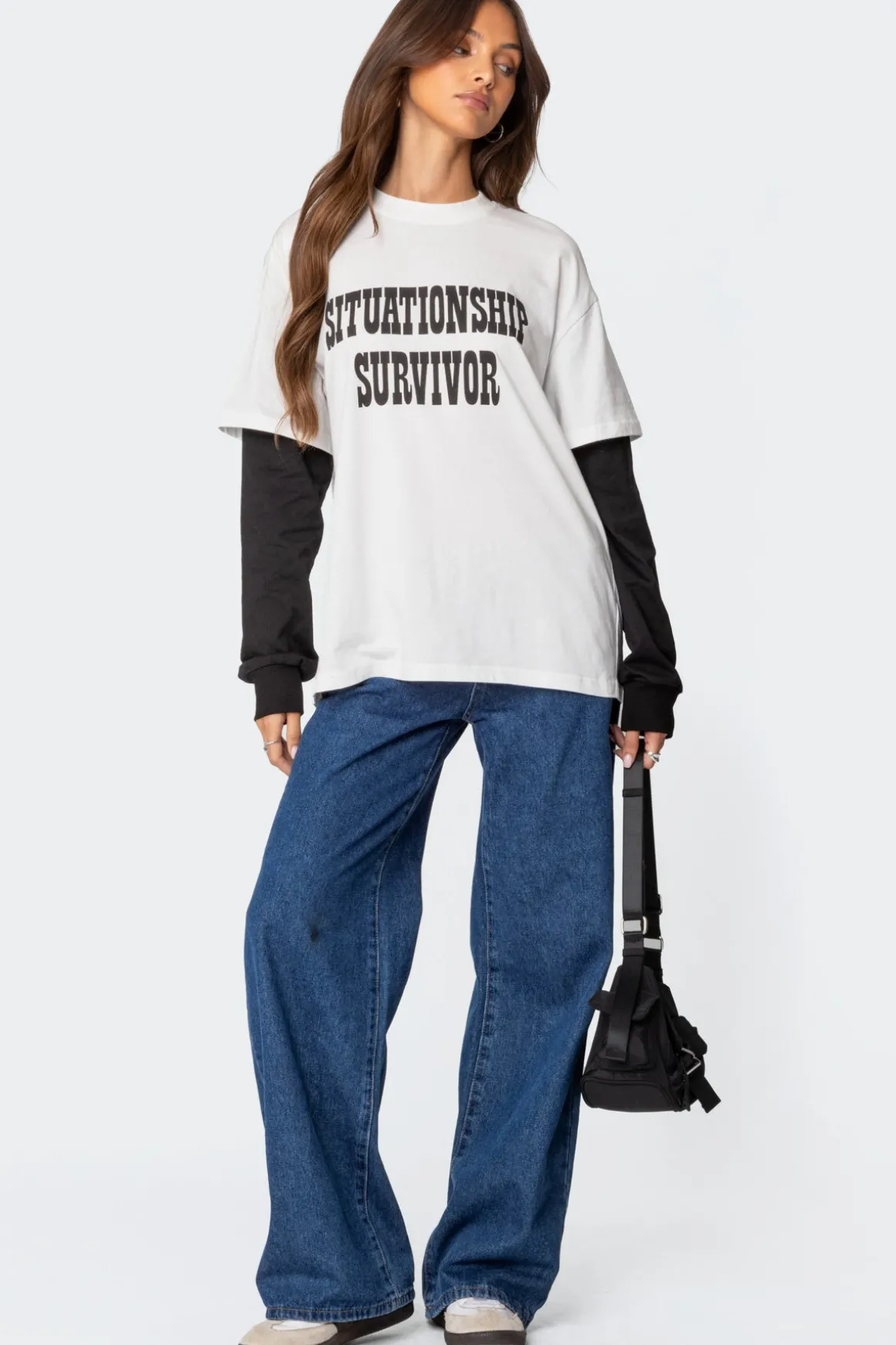 Situationship Oversized Layered T Shirt