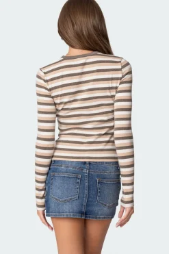 Sivan Striped Long Sleeve T Shirt