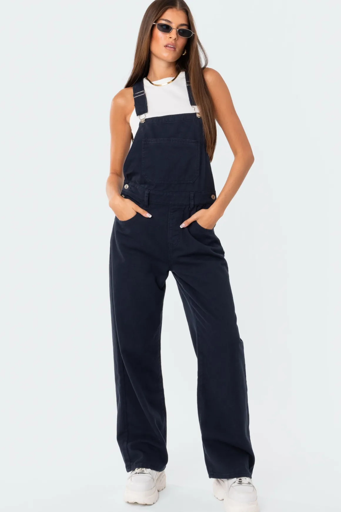 Sk8Ter Wide Leg Denim Overalls