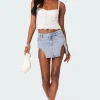 Slits 4 Dayz Denim Mini Skirt