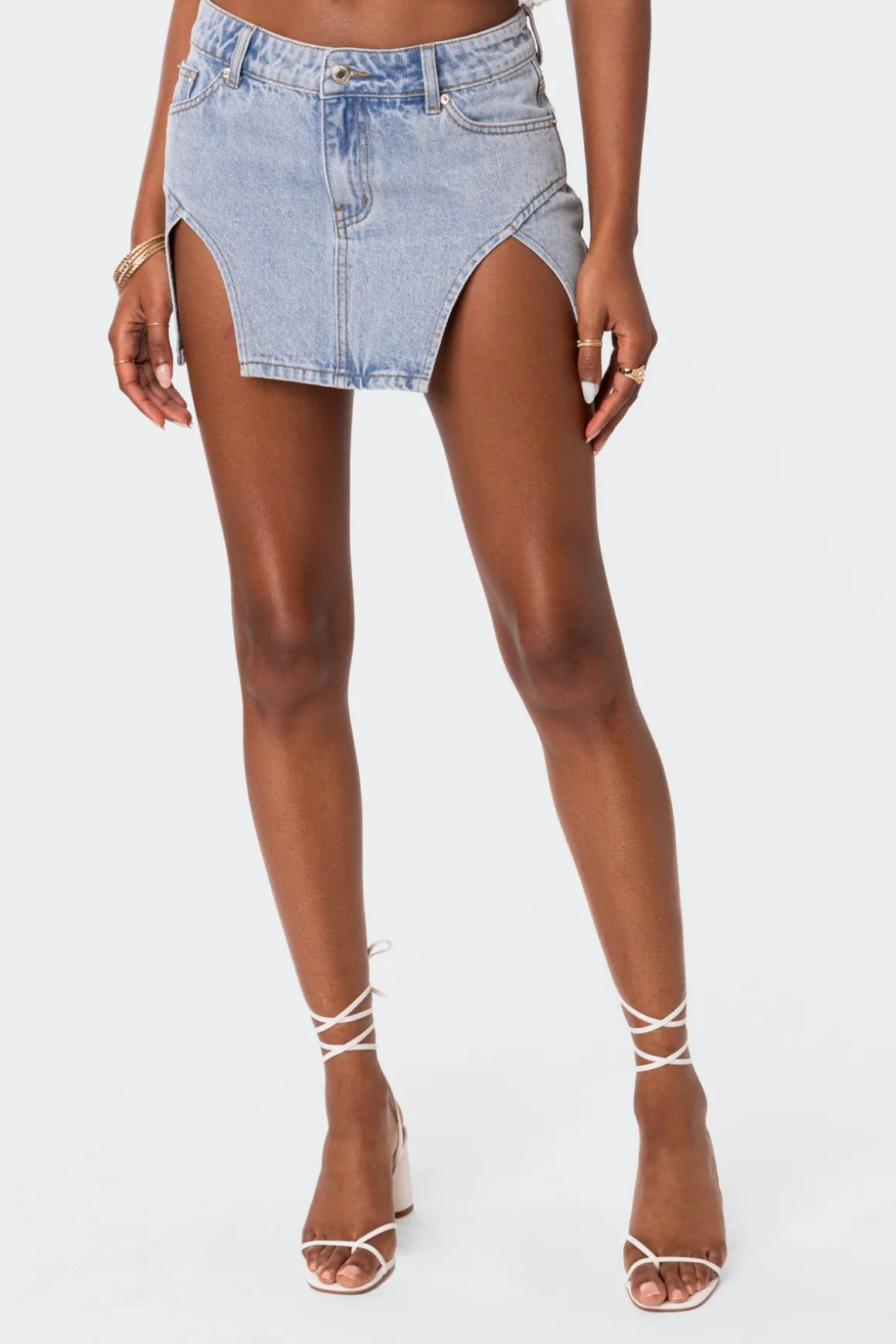 Slits 4 Dayz Denim Mini Skirt