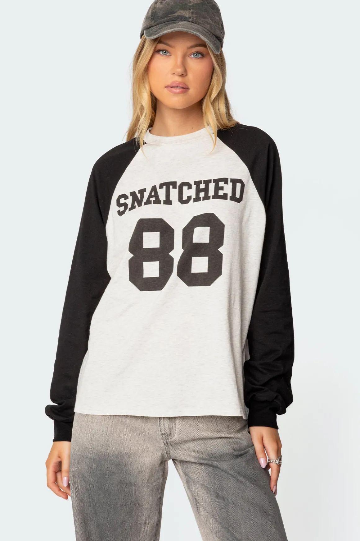 Snatched Oversized Long Sleeve T Shirt