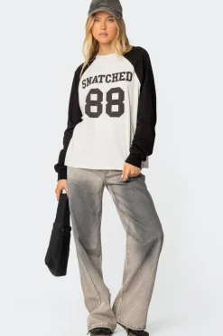 Snatched Oversized Long Sleeve T Shirt
