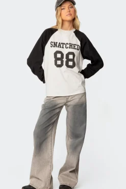 Snatched Oversized Long Sleeve T Shirt