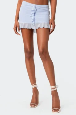 Solange Ruffle Mesh Mini Skirt
