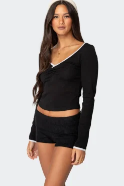 Sophia Contrast Lace Top