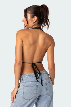 Split Front Halter Top