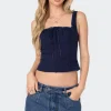 Square Neck Poplin Corset