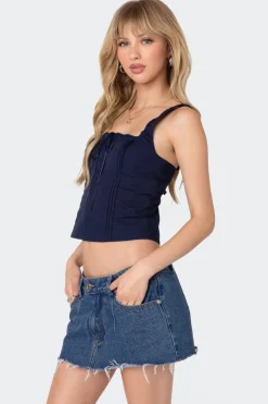 Square Neck Poplin Corset