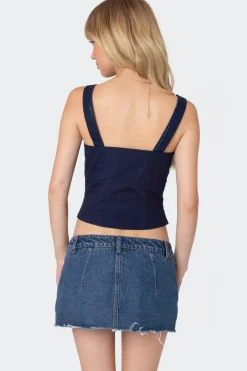 Square Neck Poplin Corset
