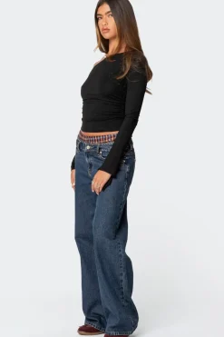 Stacie Asymmetric Long Sleeve Top