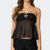 Starfish Strapless Chiffon Top