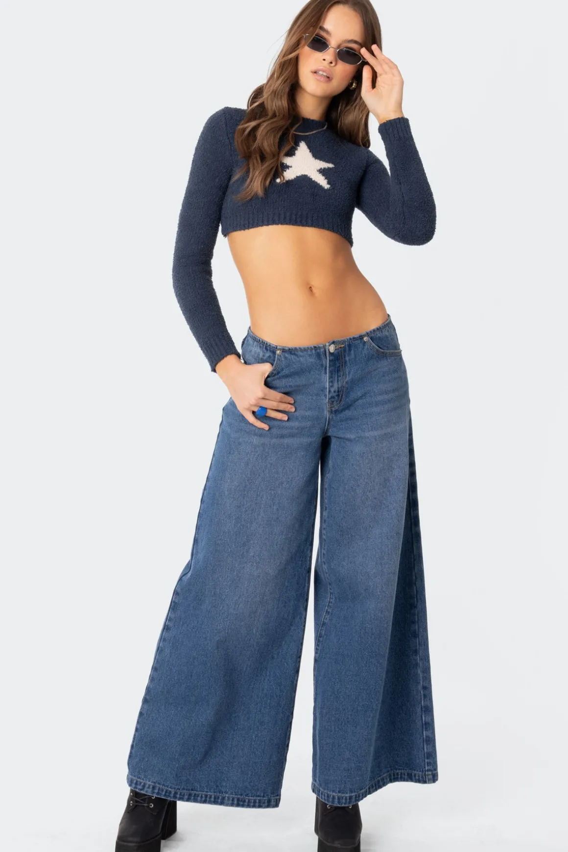 Starry Super Soft Cropped Sweater