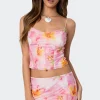 Stassi Cowl Neck Printed Corset