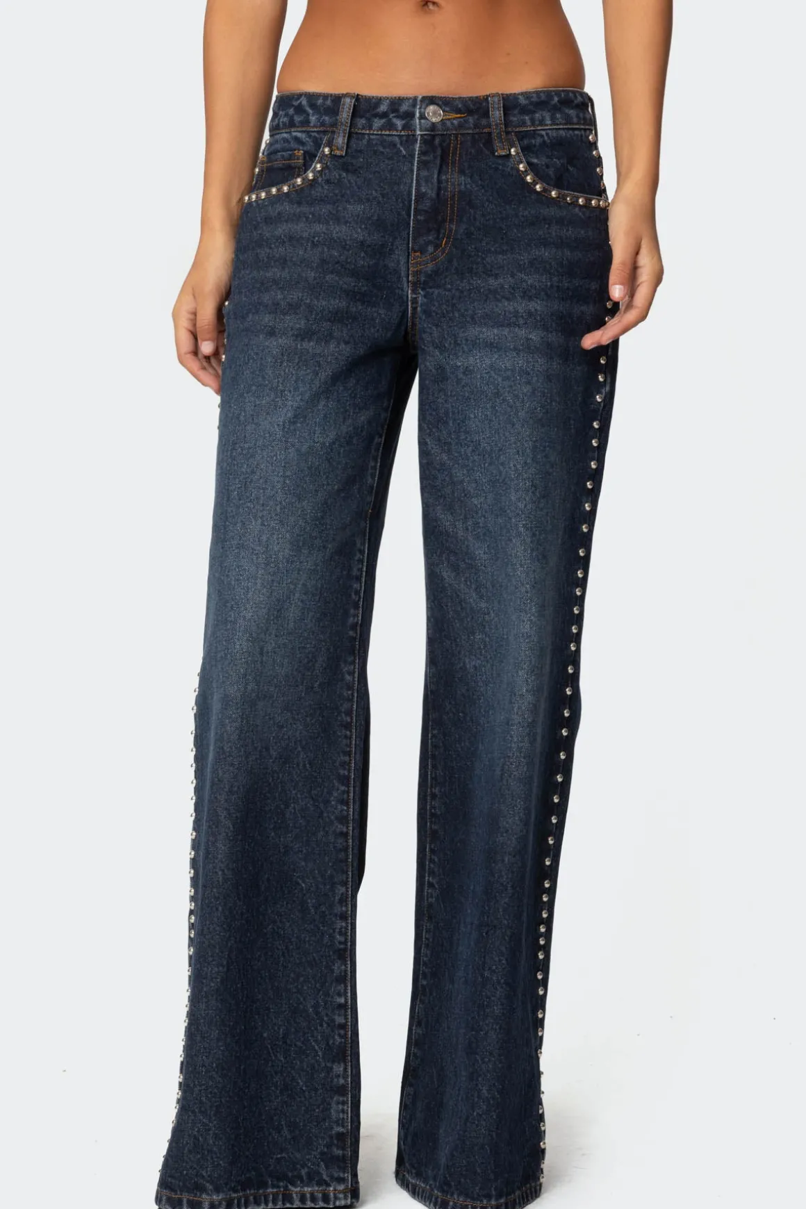 Stassie Studded Low Rise Jeans