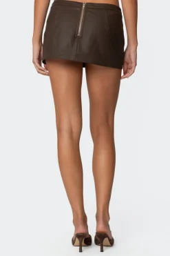 Stormi Faux Leather Mini Skort