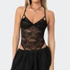 Strappy Sheer Lace Bodysuit