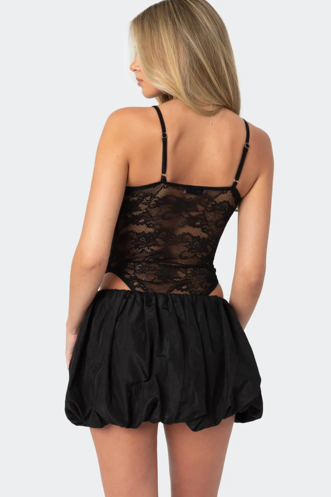 Strappy Sheer Lace Bodysuit