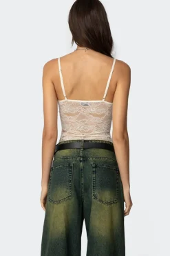 Strappy Sheer Lace Bodysuit