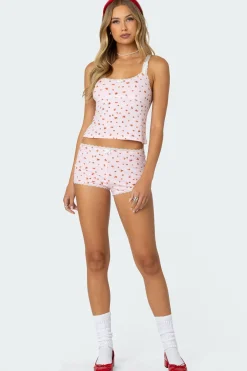 Strawberry Girl Printed Micro Shorts