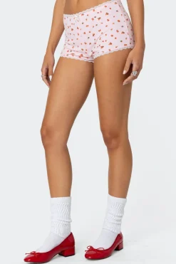 Strawberry Girl Printed Micro Shorts