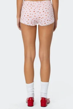 Strawberry Girl Printed Micro Shorts
