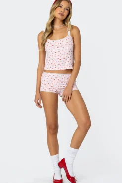 Strawberry Girl Printed Micro Shorts