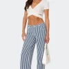 Striped Low Rise Jeans
