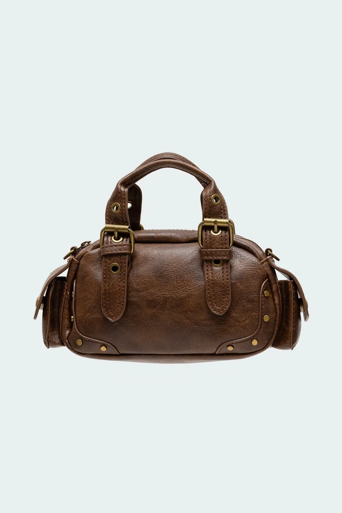 Studded Faux Leather Mini Bag
