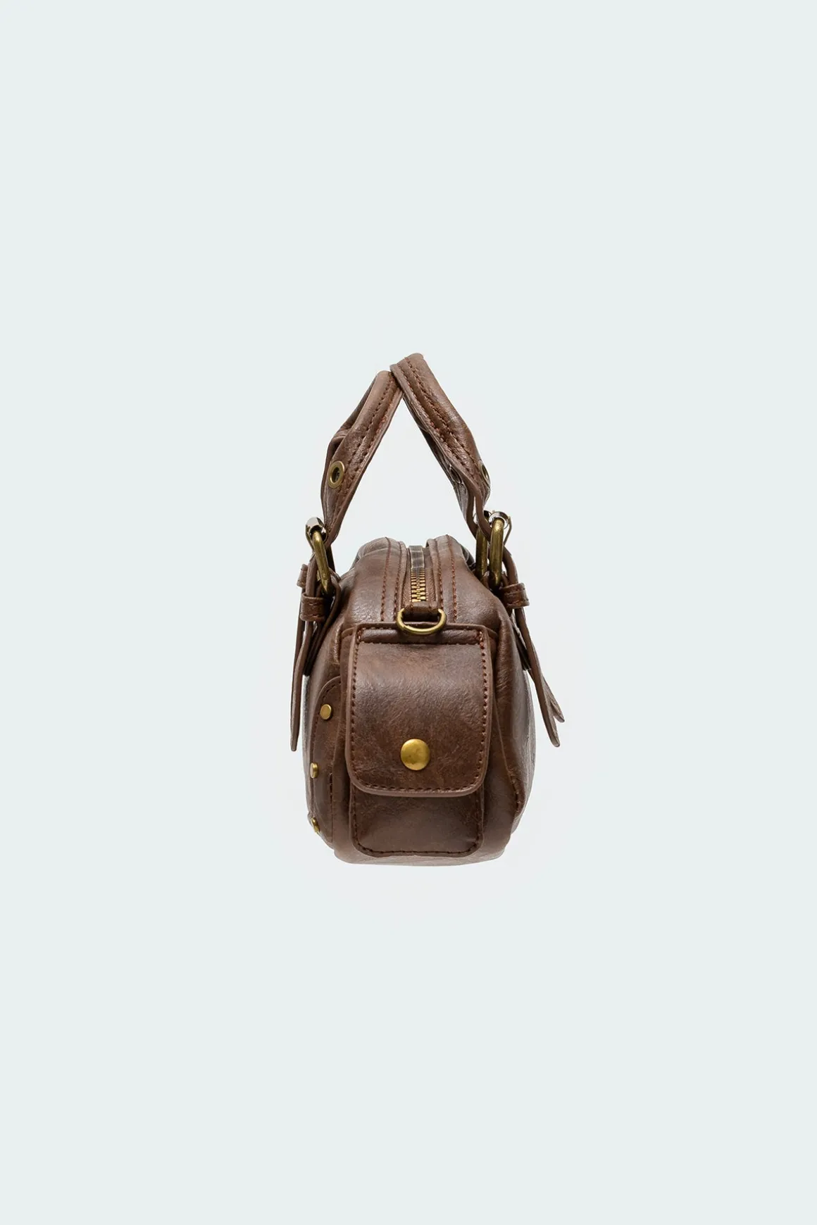 Studded Faux Leather Mini Bag
