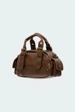 Studded Faux Leather Mini Bag