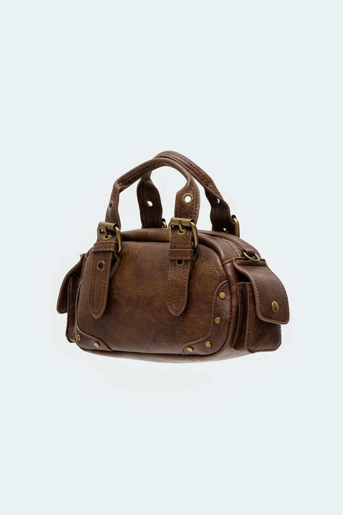 Studded Faux Leather Mini Bag