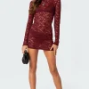 Surreal Sheer Lace Mini Dress