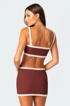 Sutton Contrast Ribbed Bra Top