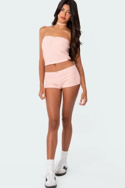 Sweetpea Ruched Pointelle Tube Top