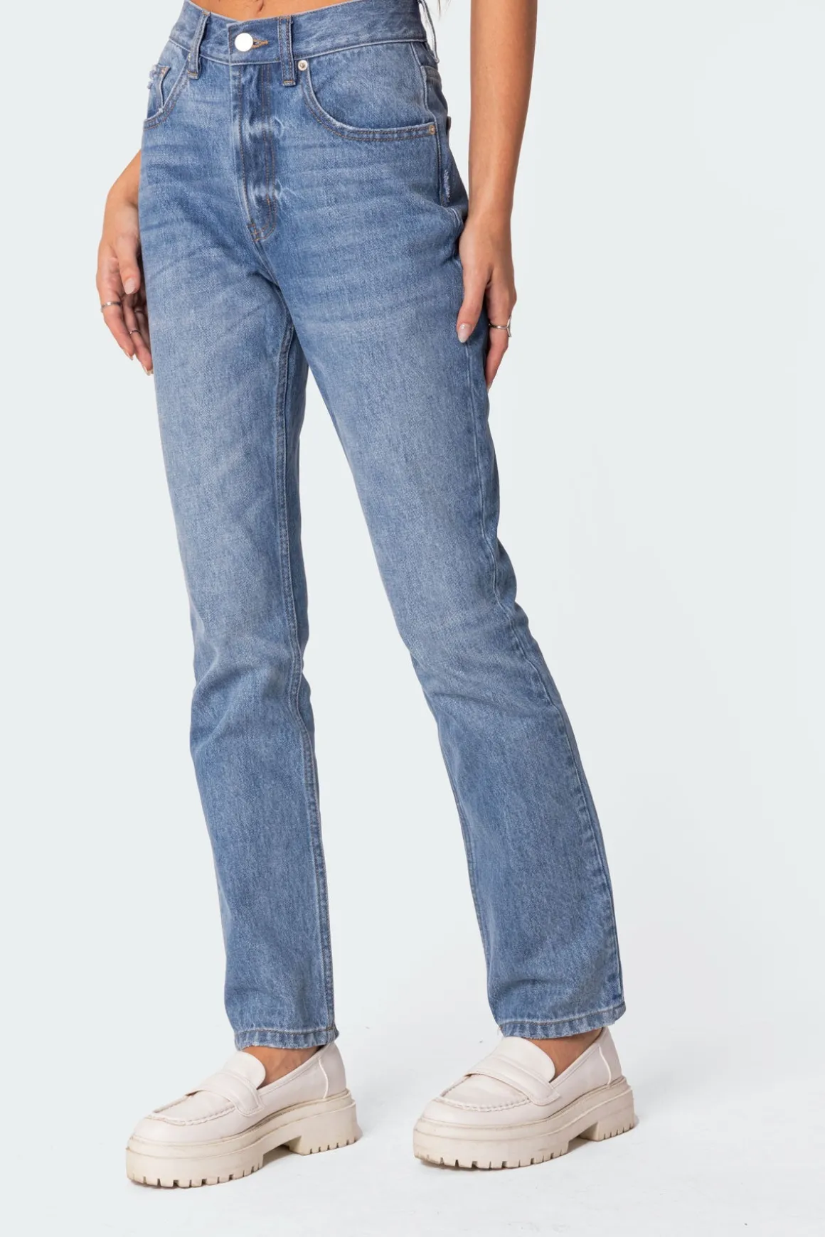 Swift High Rise Straight Leg Jeans