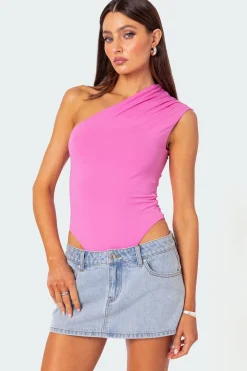 Tabby Gathered One Shoulder Bodysuit