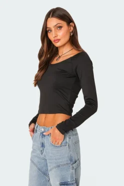 Tahlia V Neck Off Shoulder Top