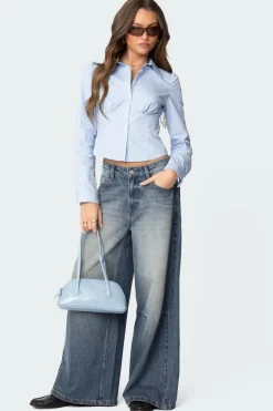 Tailored Pinstripe Button Up Shirt