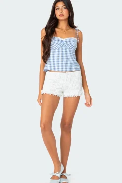 Tali Scrunch Lace Trim Shorts
