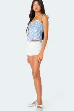 Tali Scrunch Lace Trim Shorts