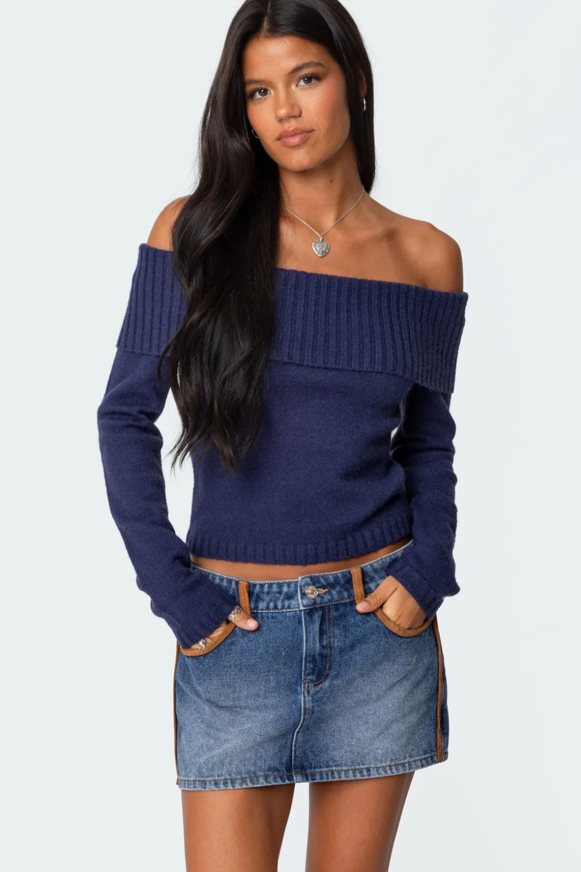 Tamara Fold Over Knit Top