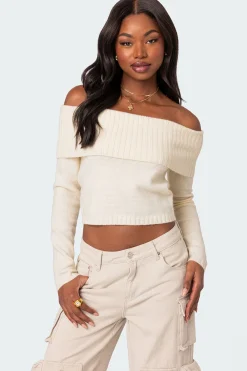 Tamara Fold Over Knit Top