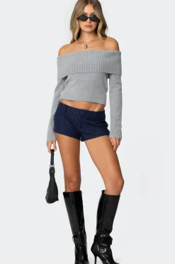 Tamara Fold Over Knit Top
