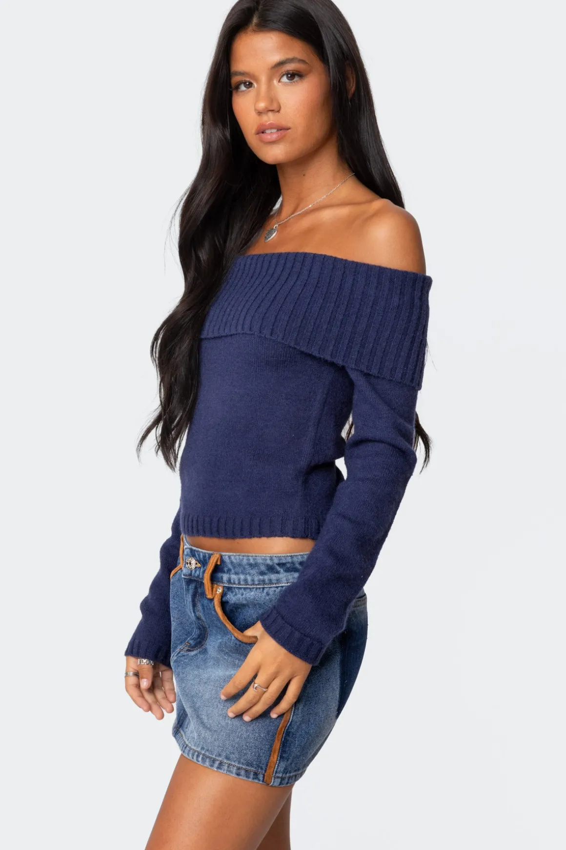 Tamara Fold Over Knit Top