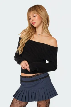 Tamara Fold Over Knit Top